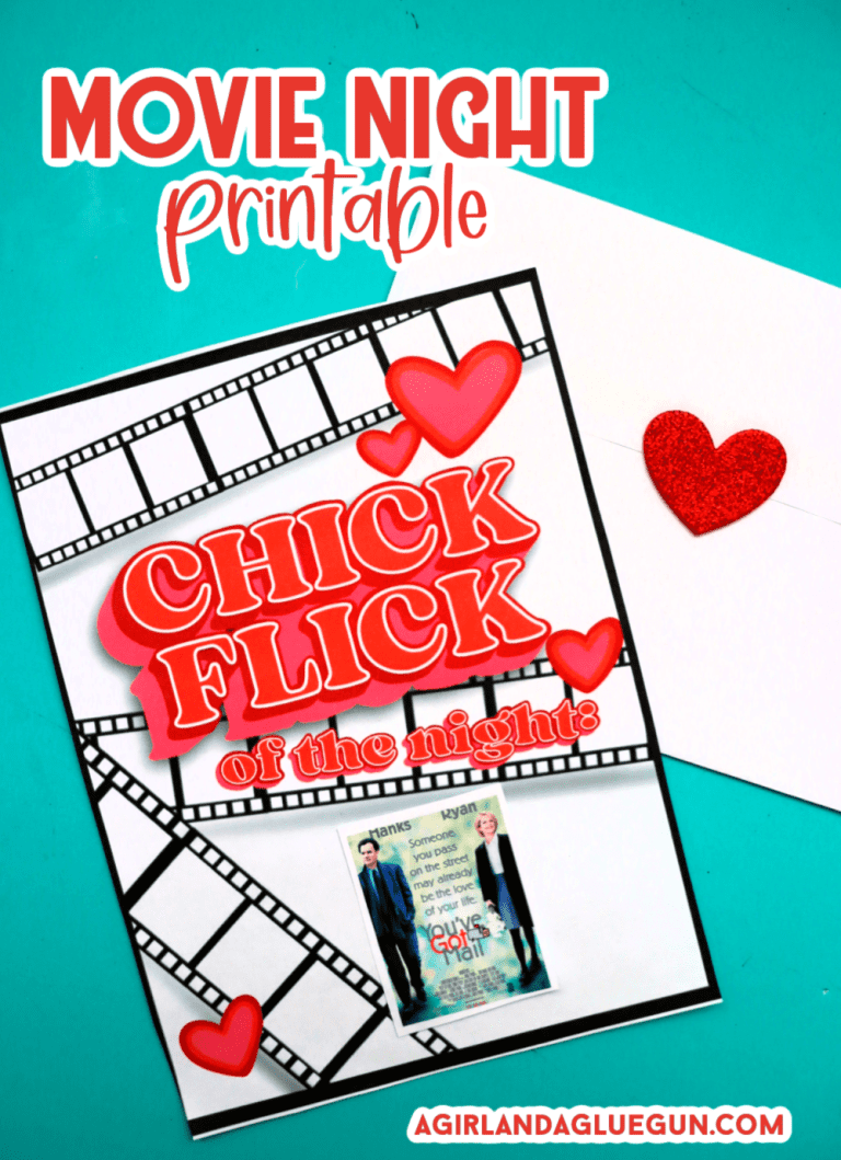Movie night printables - A girl and a glue gun