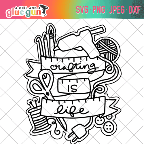 Free Cut Files - A girl and a glue gun