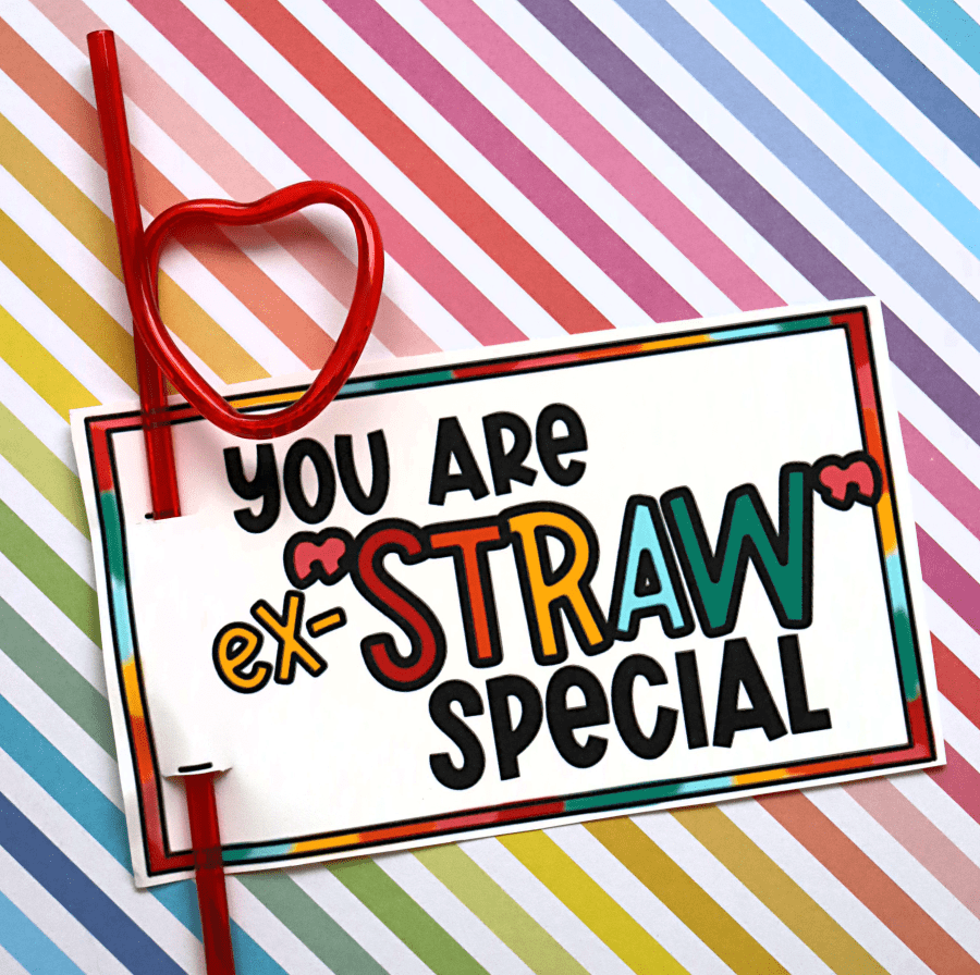 free printables non treat for valentines straw