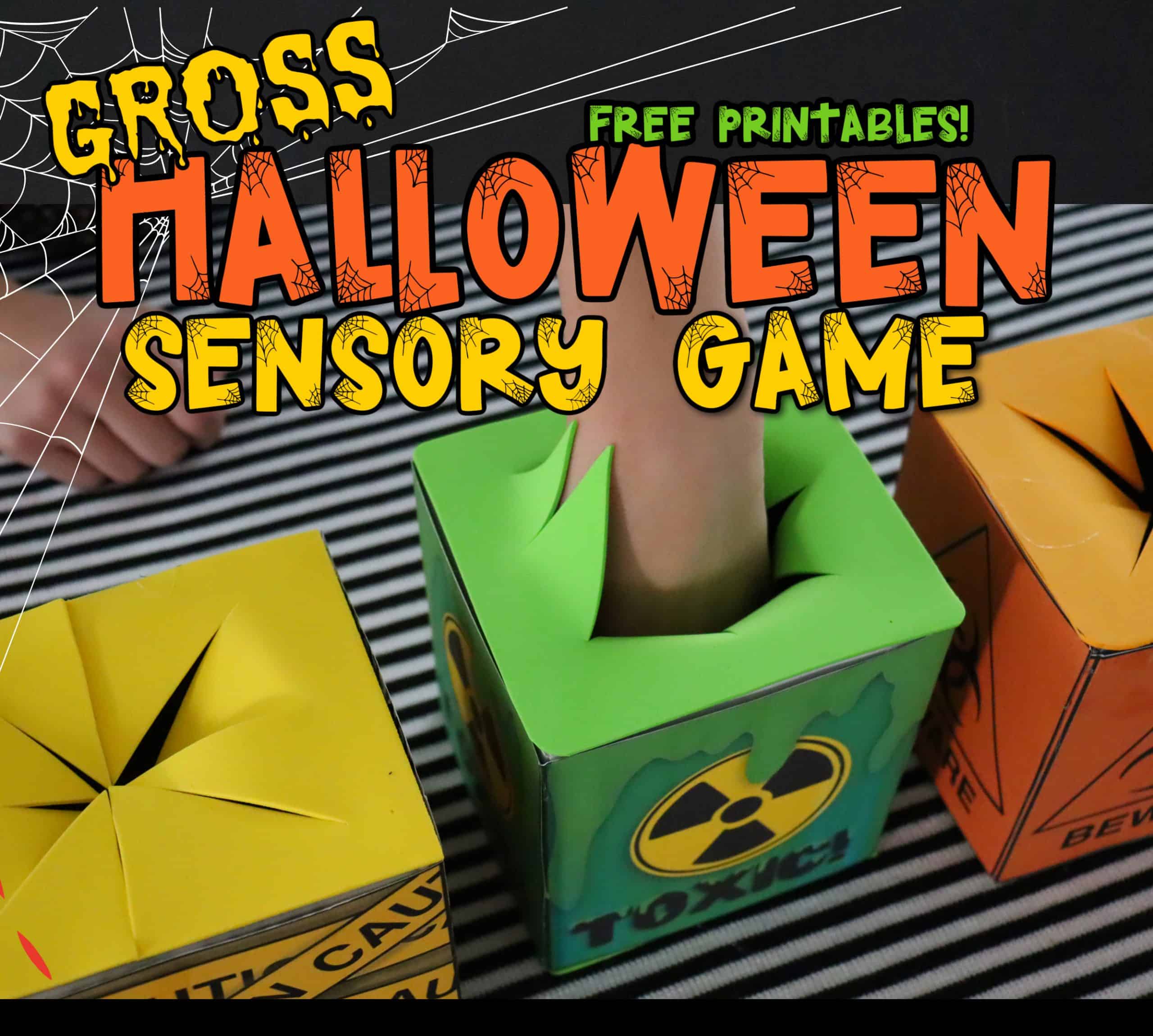 gross halloween sensory game with free printables