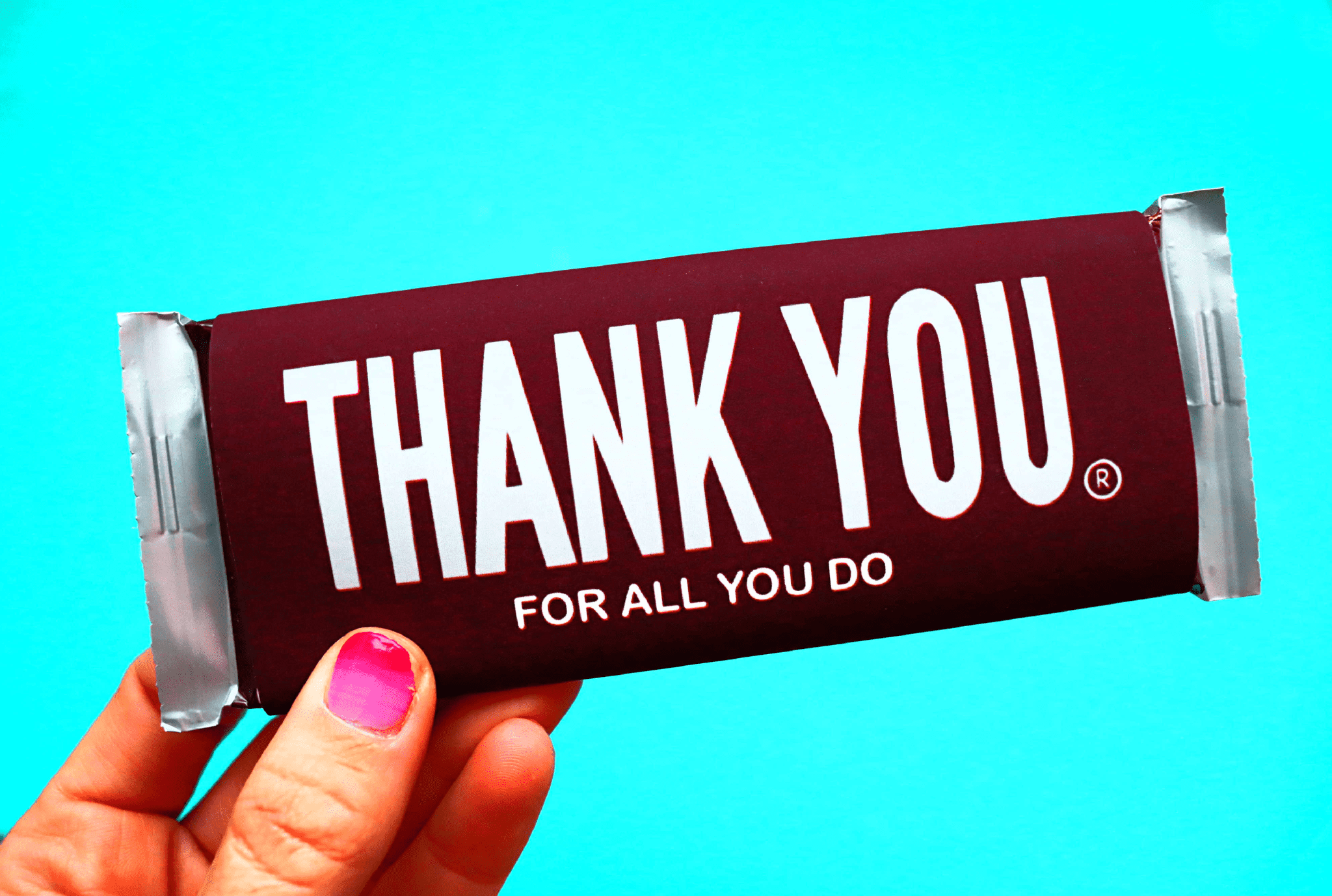 Thank you candy bar WRAPPER printables - A girl and a glue gun