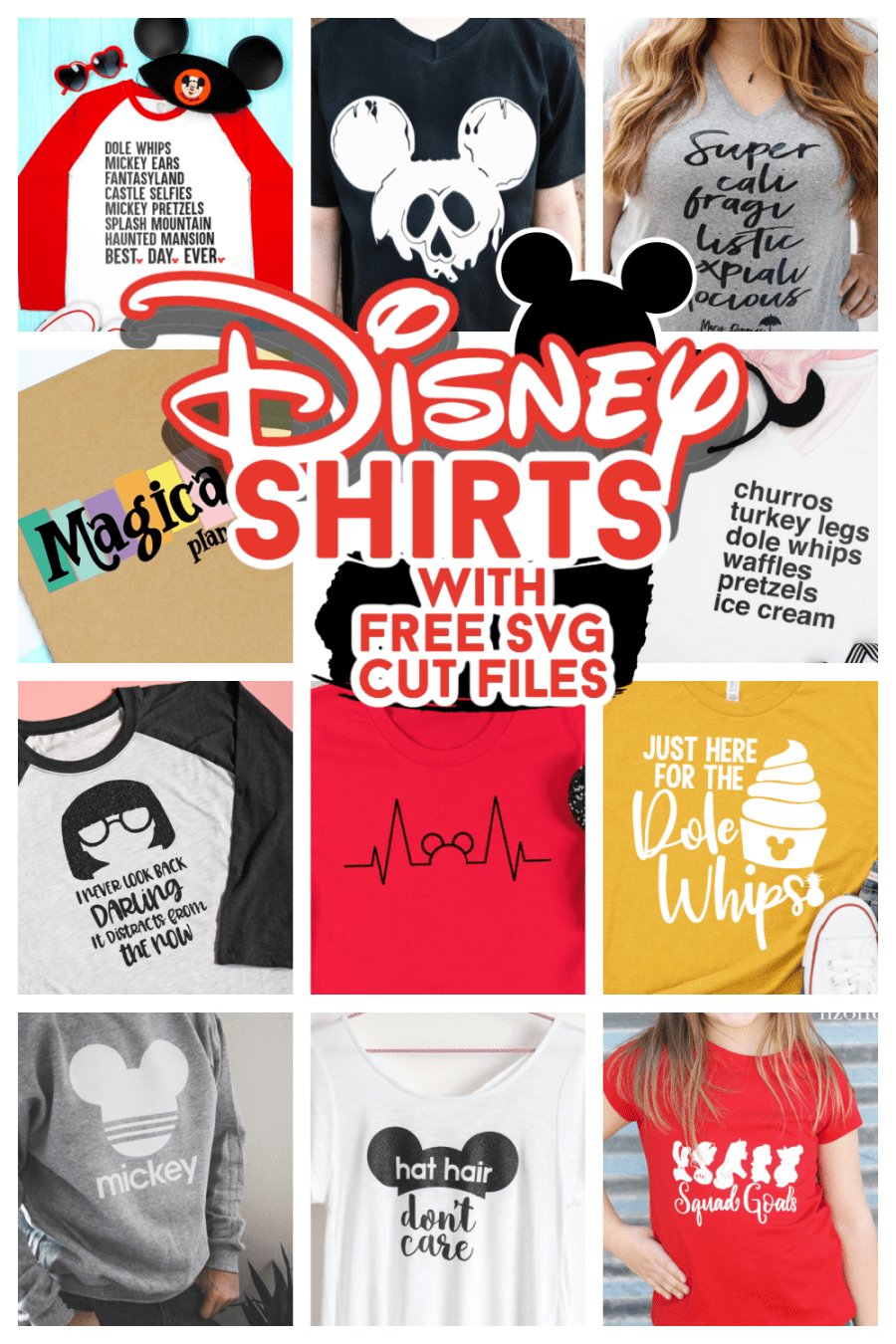 Disney Shirts with free SVGs - A girl and a glue gun