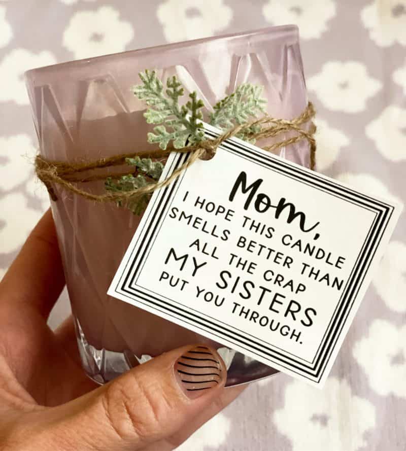 Funny mother's day gift with free printable - A girl and a glue gun