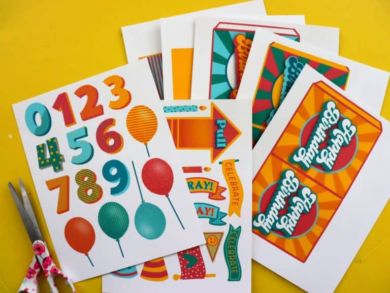 Money Birthday gift with free printables - A girl and a glue gun