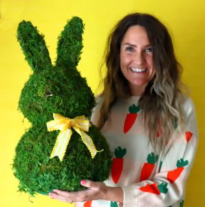 how to make a giant moss bunny from dollar tree items