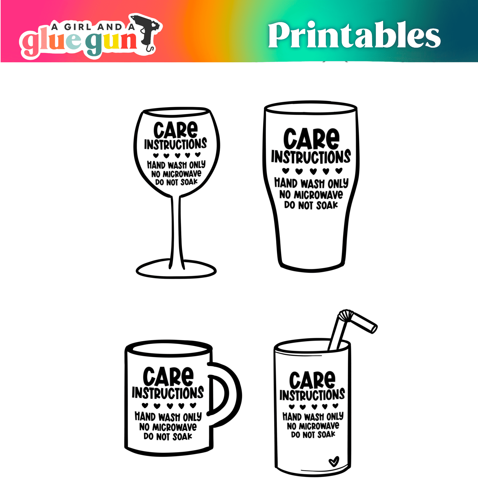FREE PRINTABLE LIBRARY - A girl and a glue gun