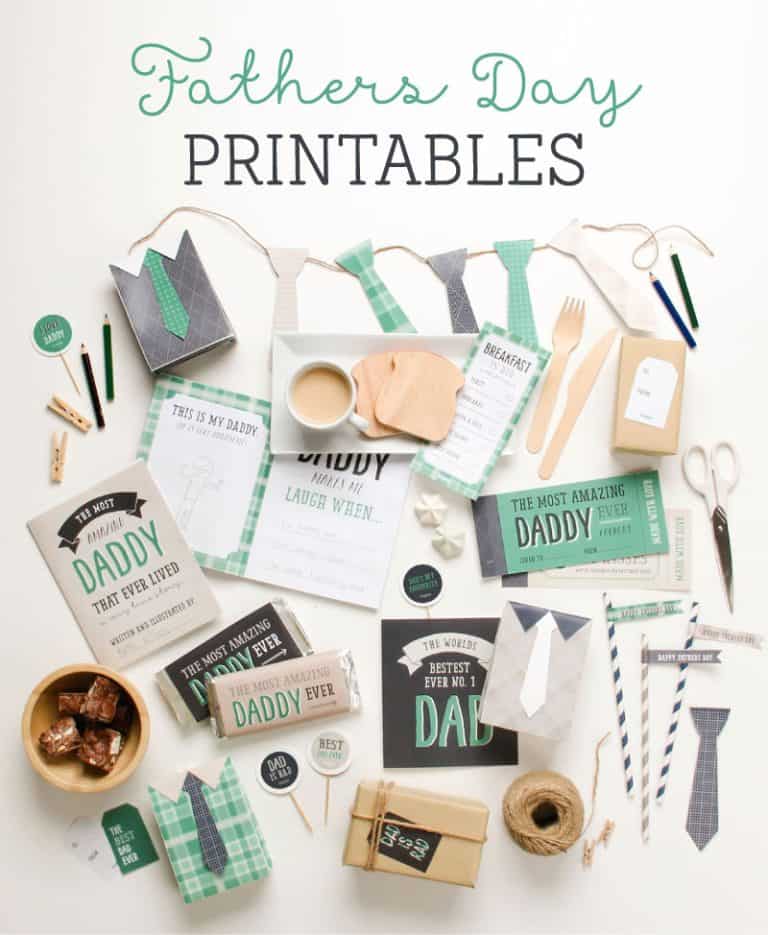 Father's day gifts with free printables - A girl and a glue gun