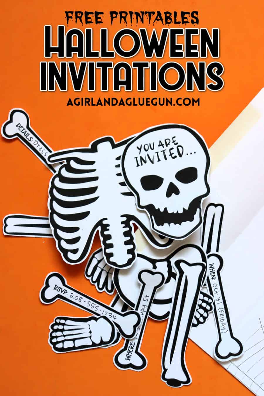 free printables for darling halloween invitations