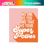 FREE PRINTABLE LIBRARY - A girl and a glue gun