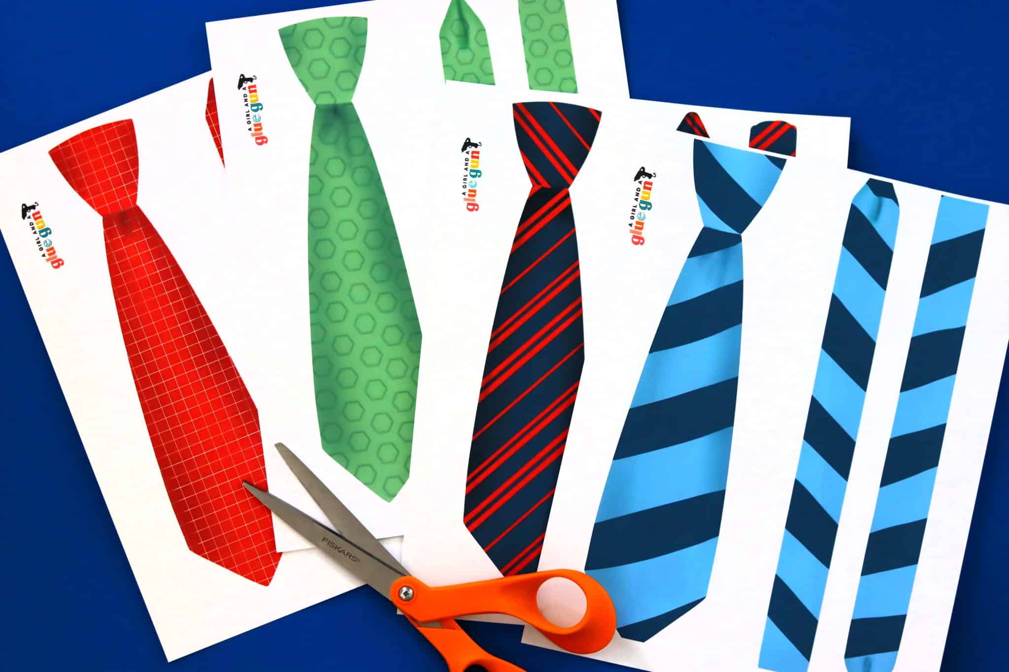 Father's Day Tie printable - A girl and a glue gun