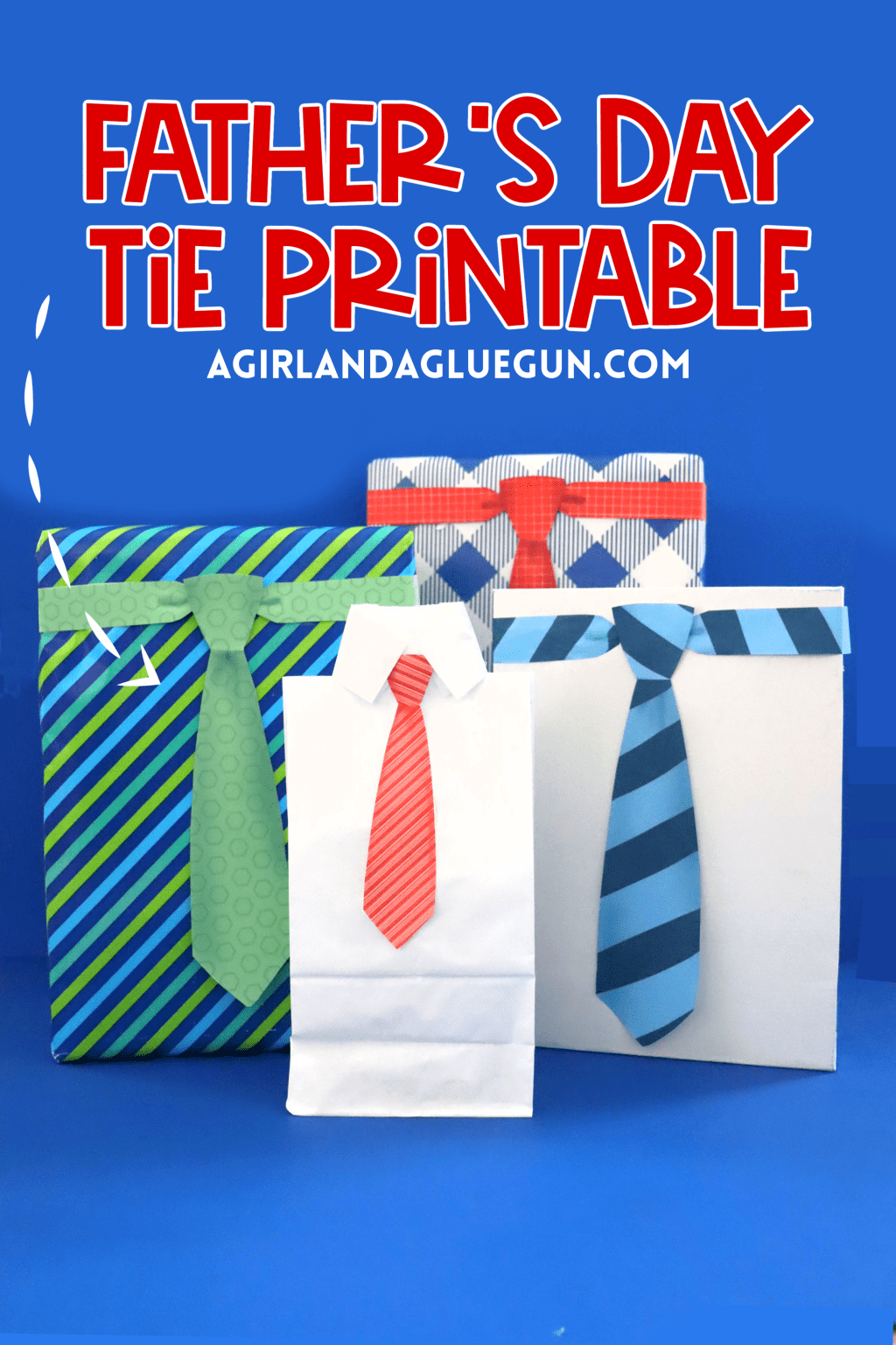 Father's Day Tie printable - A girl and a glue gun