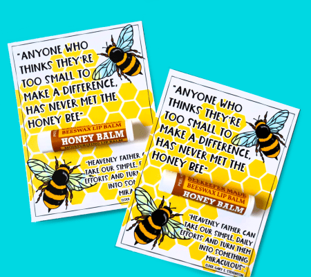 free ministering printable for handout honey bee quote