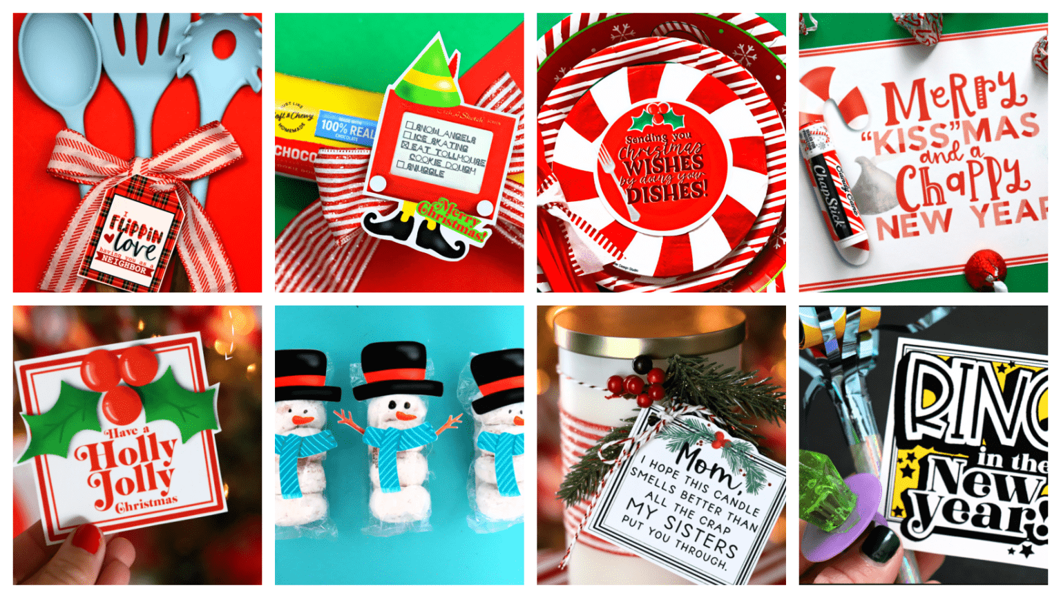 Merry KISSmas Free Printable - A girl and a glue gun
