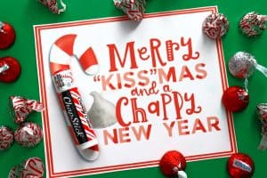 Merry KISSmas Free Printable - A girl and a glue gun