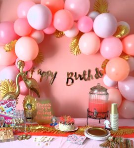Pink and gold party ideas