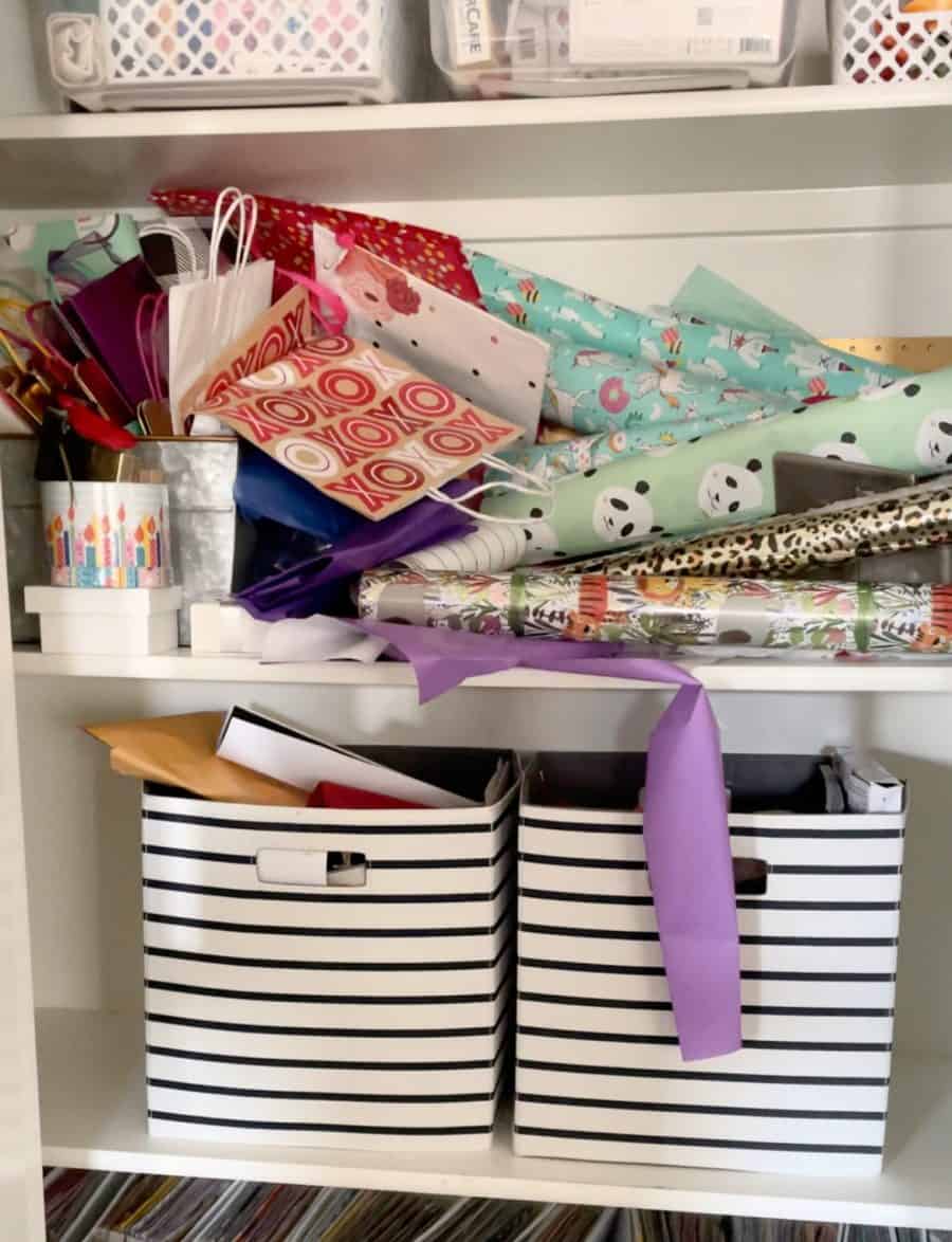 How to Make a Gift Wrapping Station  Gift wrapping station, Wrapping  station, Gift wrap organization