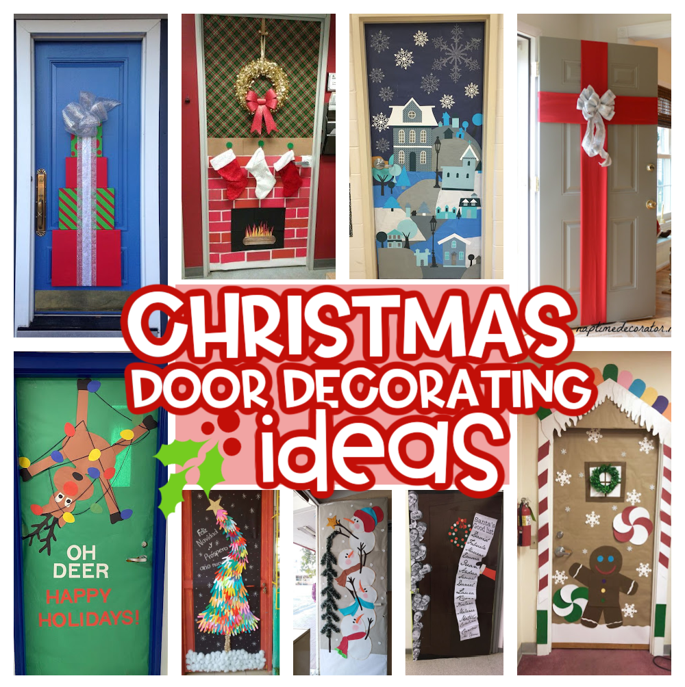 Over 40 DIY Christmas Door Decorations - A girl and a glue gun