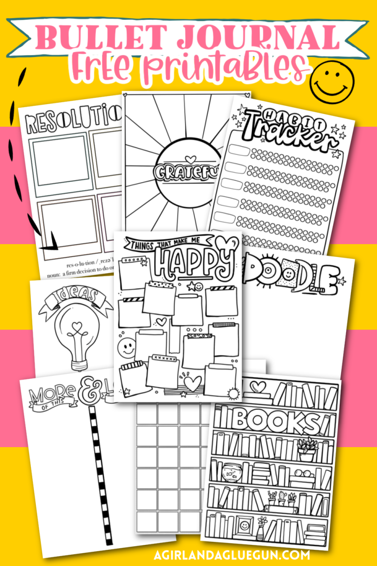 Bullet Journal ideas - A girl and a glue gun