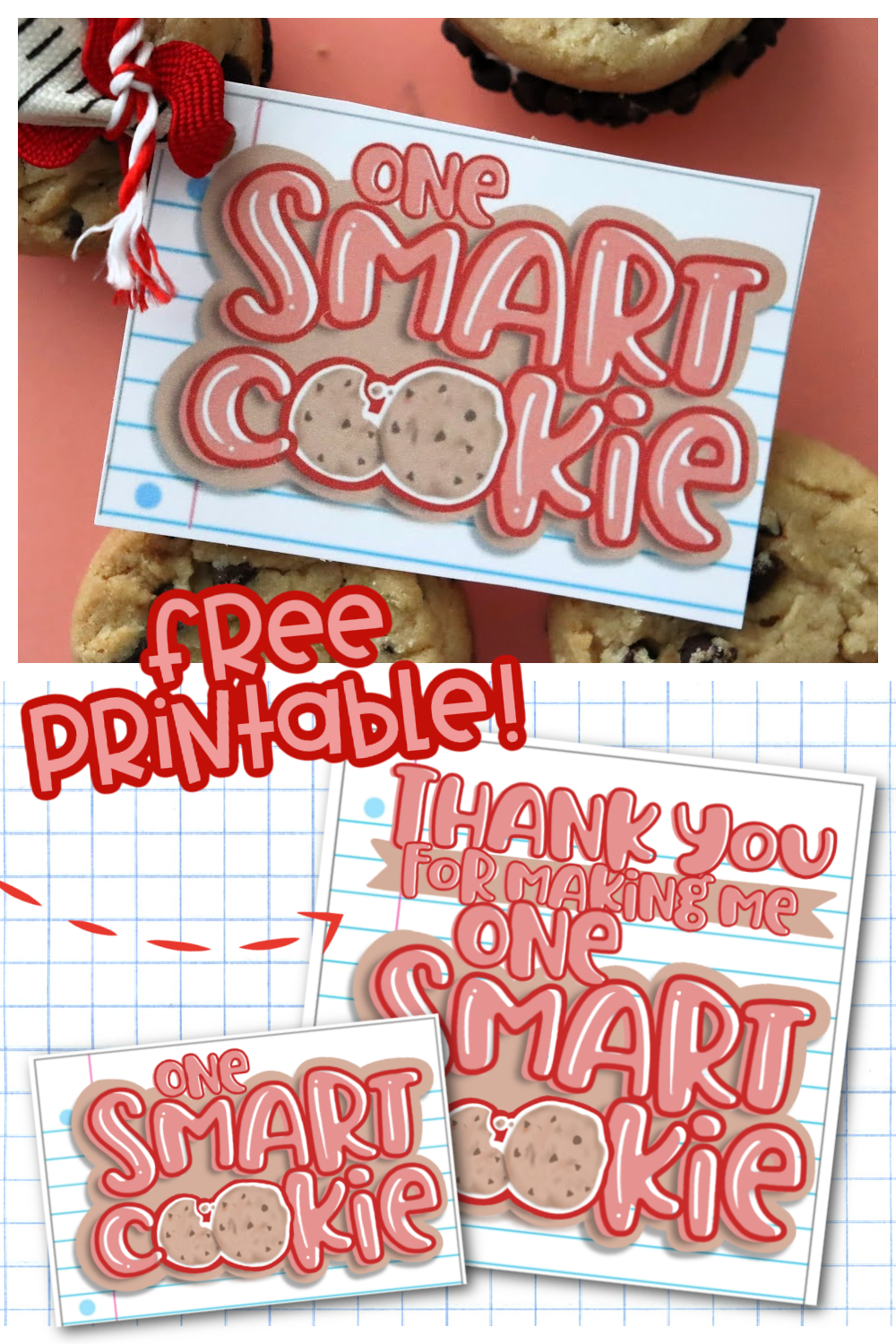 One Smart Cookie Tag Printable - A girl and a glue gun