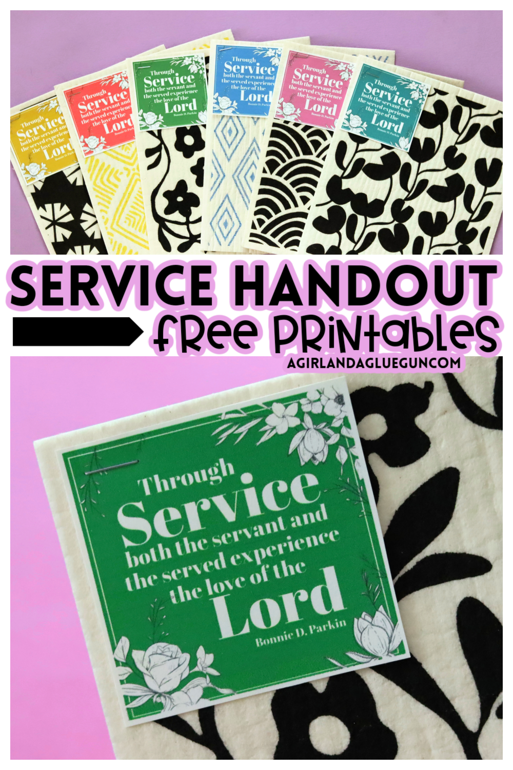 Service Handouts Relief Society Service Handout - A girl and a glue gun