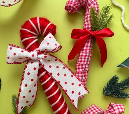 fun candy cane wrapped fabric