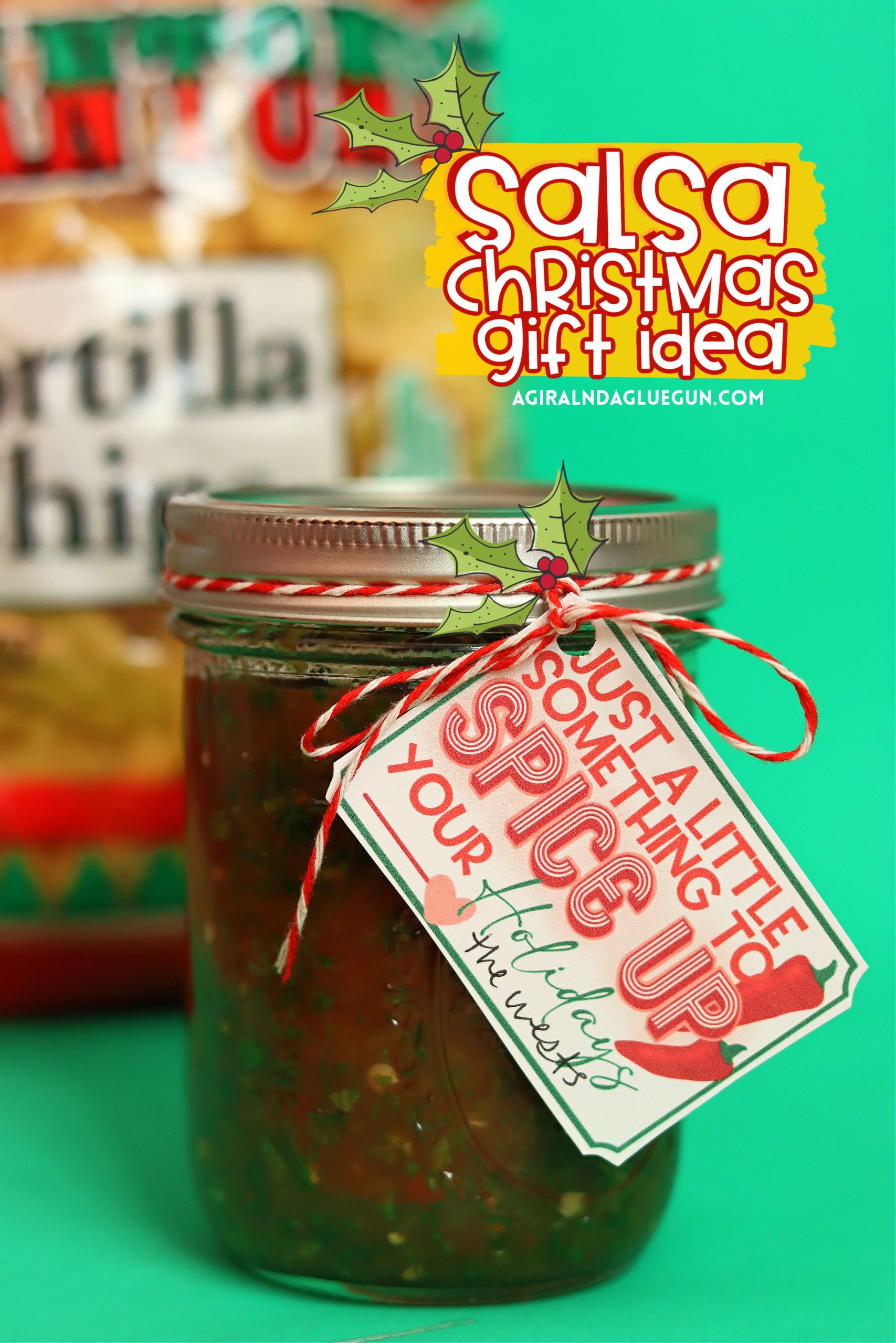 Salsa Tag Printable Salsa Gift Tag for Neighbors (Easy Christmas Gift Idea) - A ...