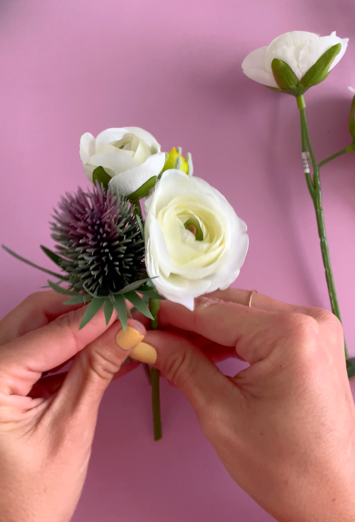 How to Make a Corsage with Faux Flowers - A girl and a glue gun