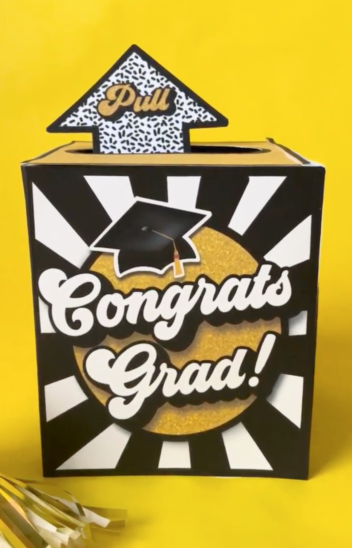 Graduation Money Gift Box - A girl and a glue gun