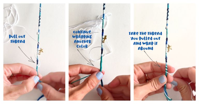 DIY Clip-In Hair Wrap: How to Make a Removable Embroidery Thread Hair ...