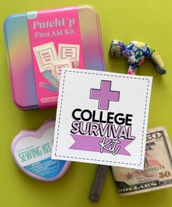 college survival kit printable tag for students
